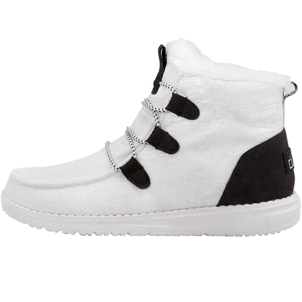 Fuzzy hey dude boots